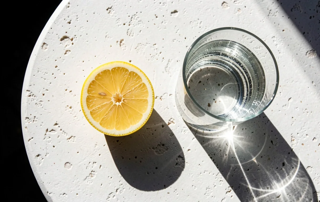 Vibrant citrus on stone